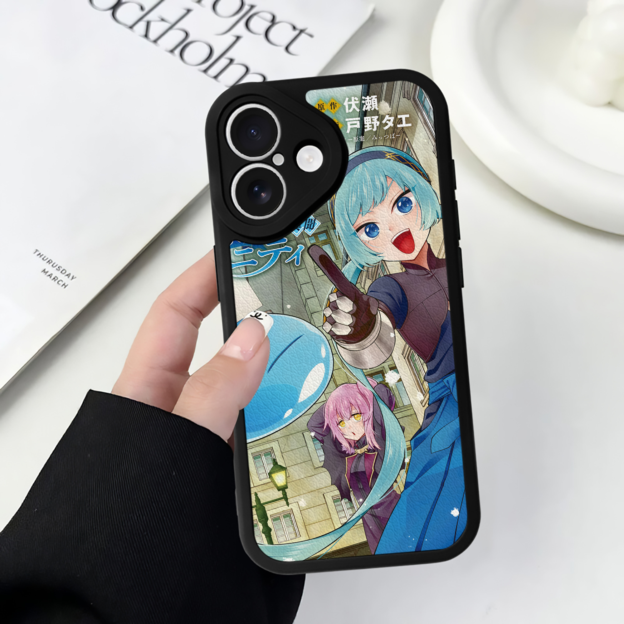 転スラ Regarding Reincarnated to Slime 【iPhone 16シリーズ対応】シリコンスマホケース（レザー調） 材質：シリコン